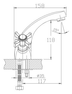 Смеситель для раковины Haiba HB1024 хром